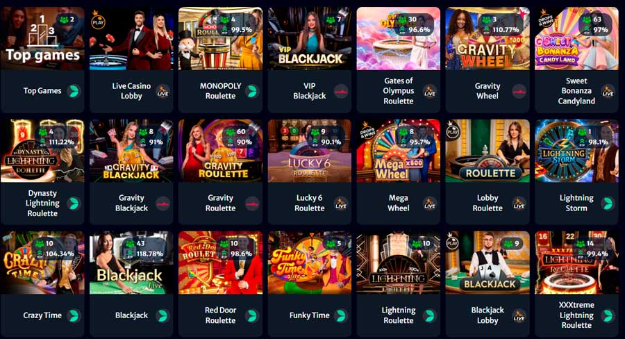 Tischspiele im Hell Spin Casino