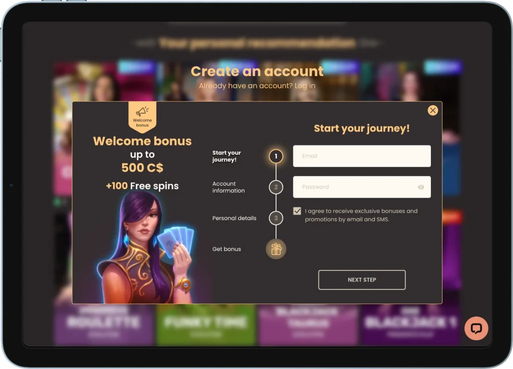 Register at National Casino