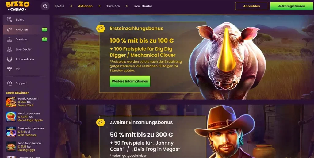 Bizzo Casino Bonus