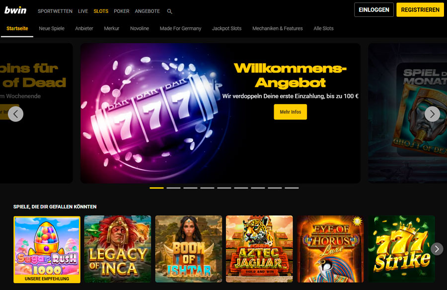 Bwin Casino Homepage