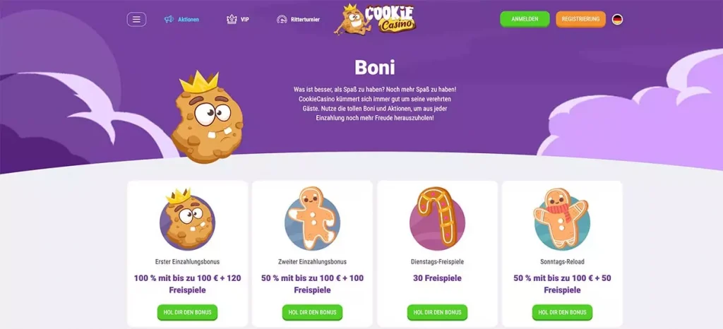 CookieCasino bonuses