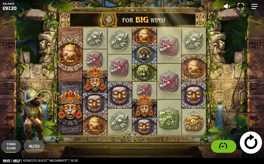 gonzos quest megaways slot