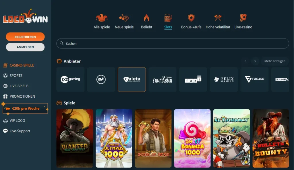 Slots im LocoWin Casino