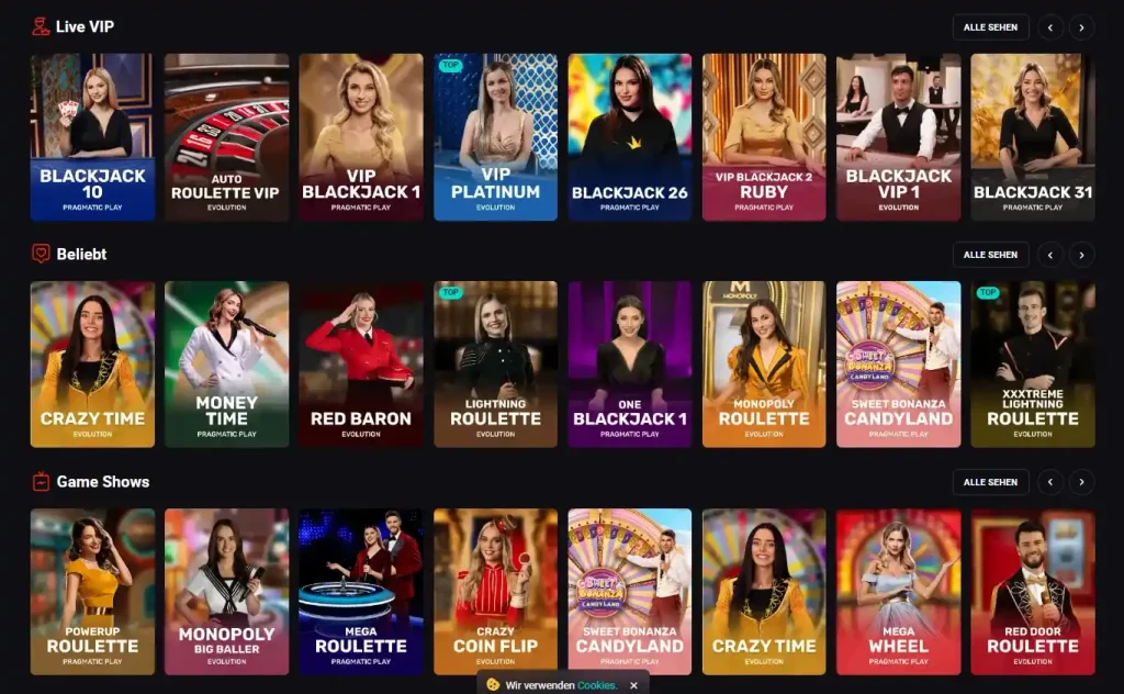 Live casinos im N1 Casino
