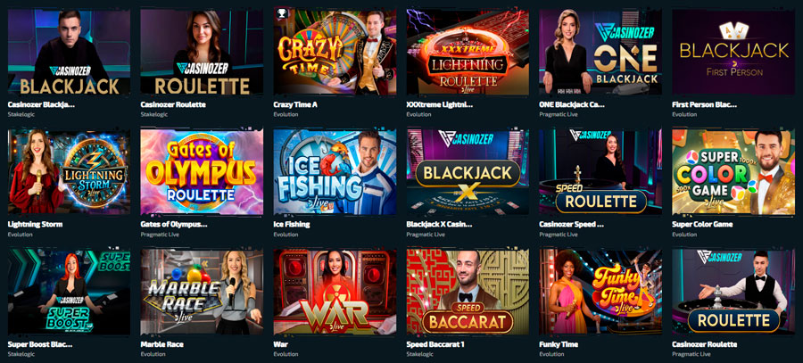 Casinozer Live-Spiele