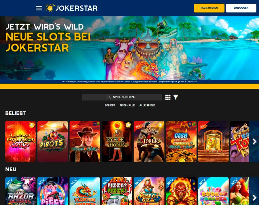 Jokerstar Casino Startseite