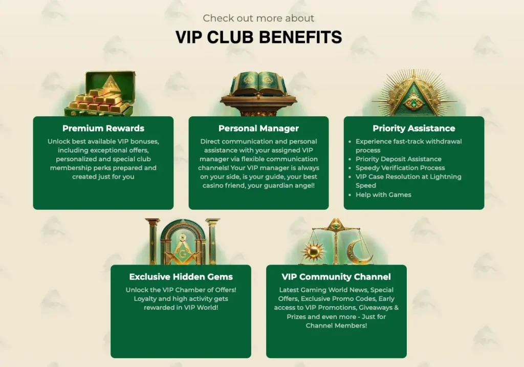 Mason Slots VIP program
