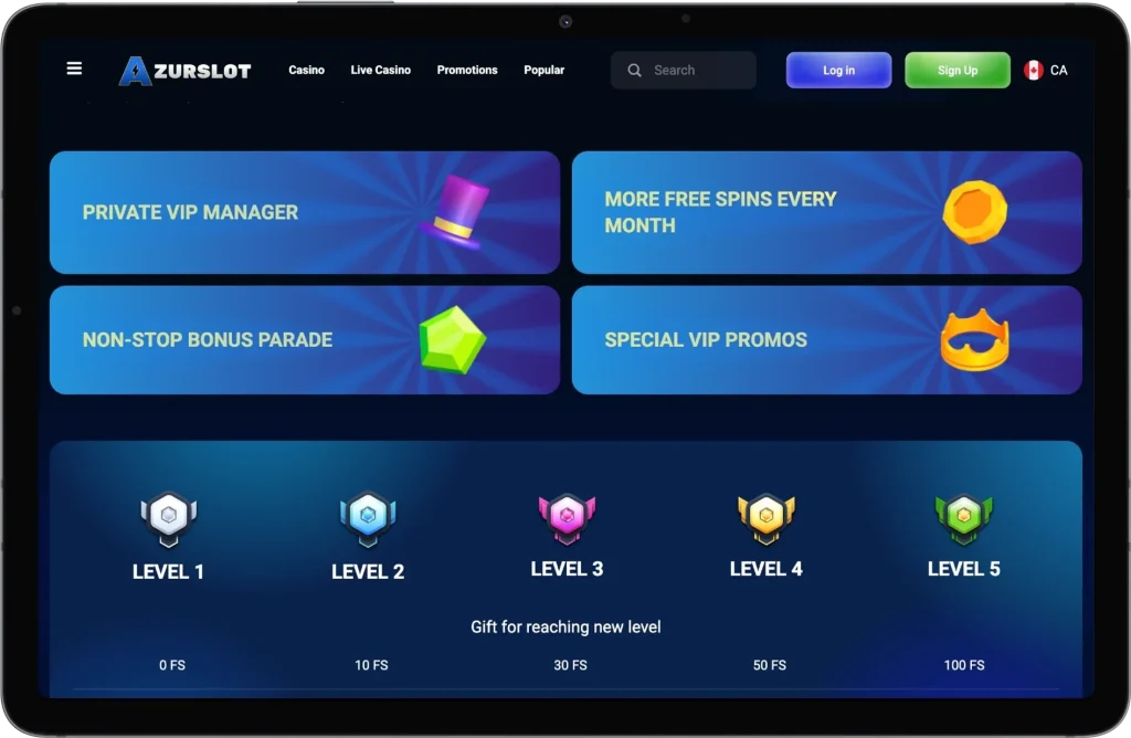 Azurslot casino VIP Rewards