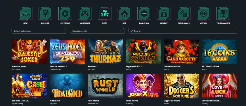 Casinozer Games