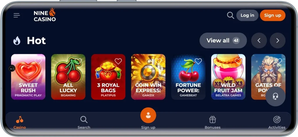 Nine Casino Mobile