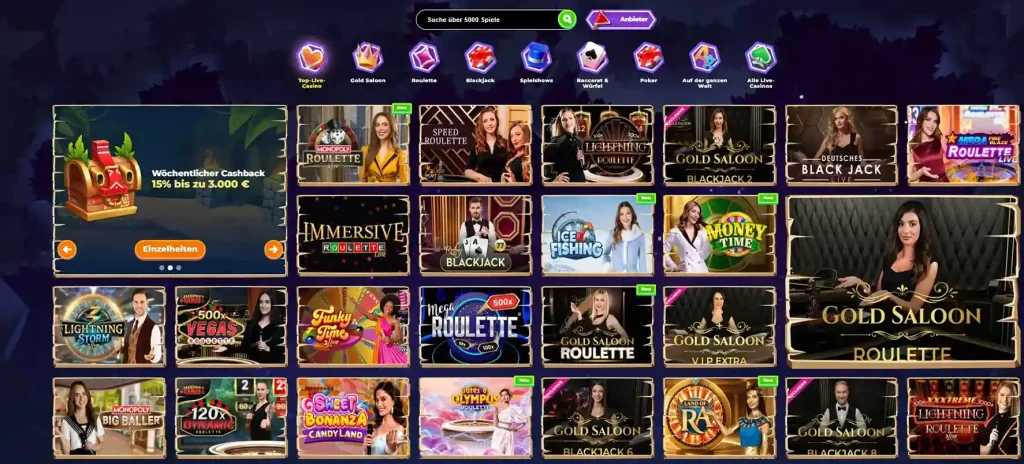 wazamba casino live